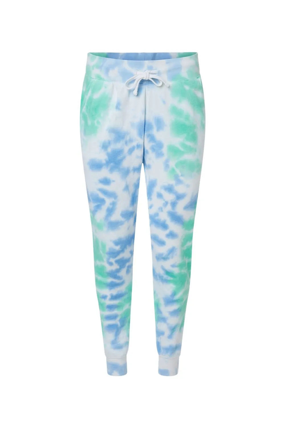 J America Mens Tie-Dye Fleece Jogger Sweatpants w/ Pockets - Lagoon