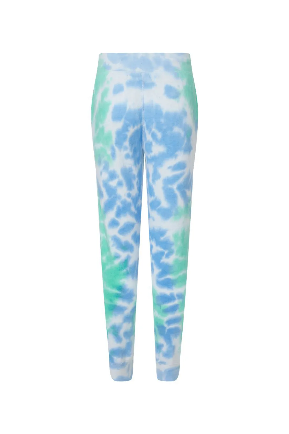 J America Mens Tie-Dye Fleece Jogger Sweatpants w/ Pockets - Lagoon