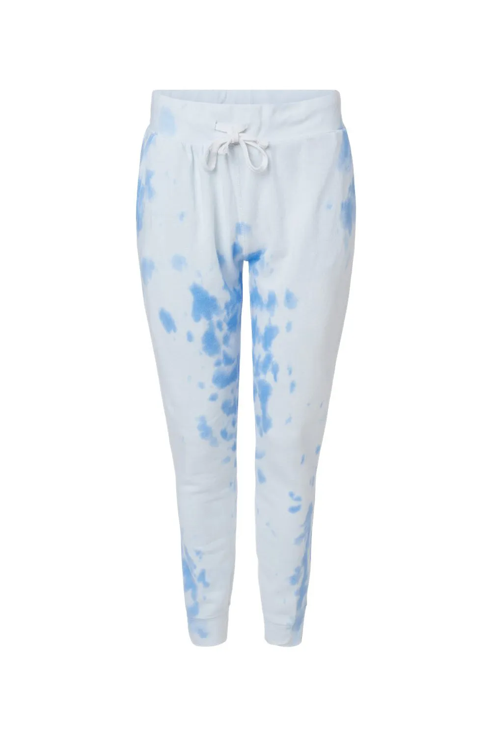 J America Mens Tie-Dye Fleece Jogger Sweatpants w/ Pockets - Periwinkle Blue
