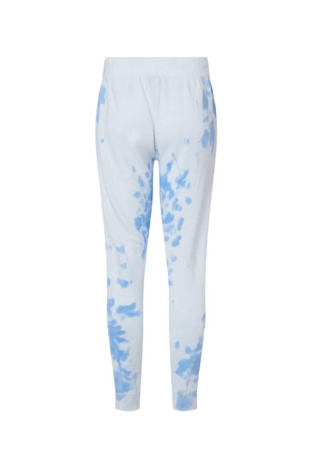J America Mens Tie-Dye Fleece Jogger Sweatpants w/ Pockets - Periwinkle Blue