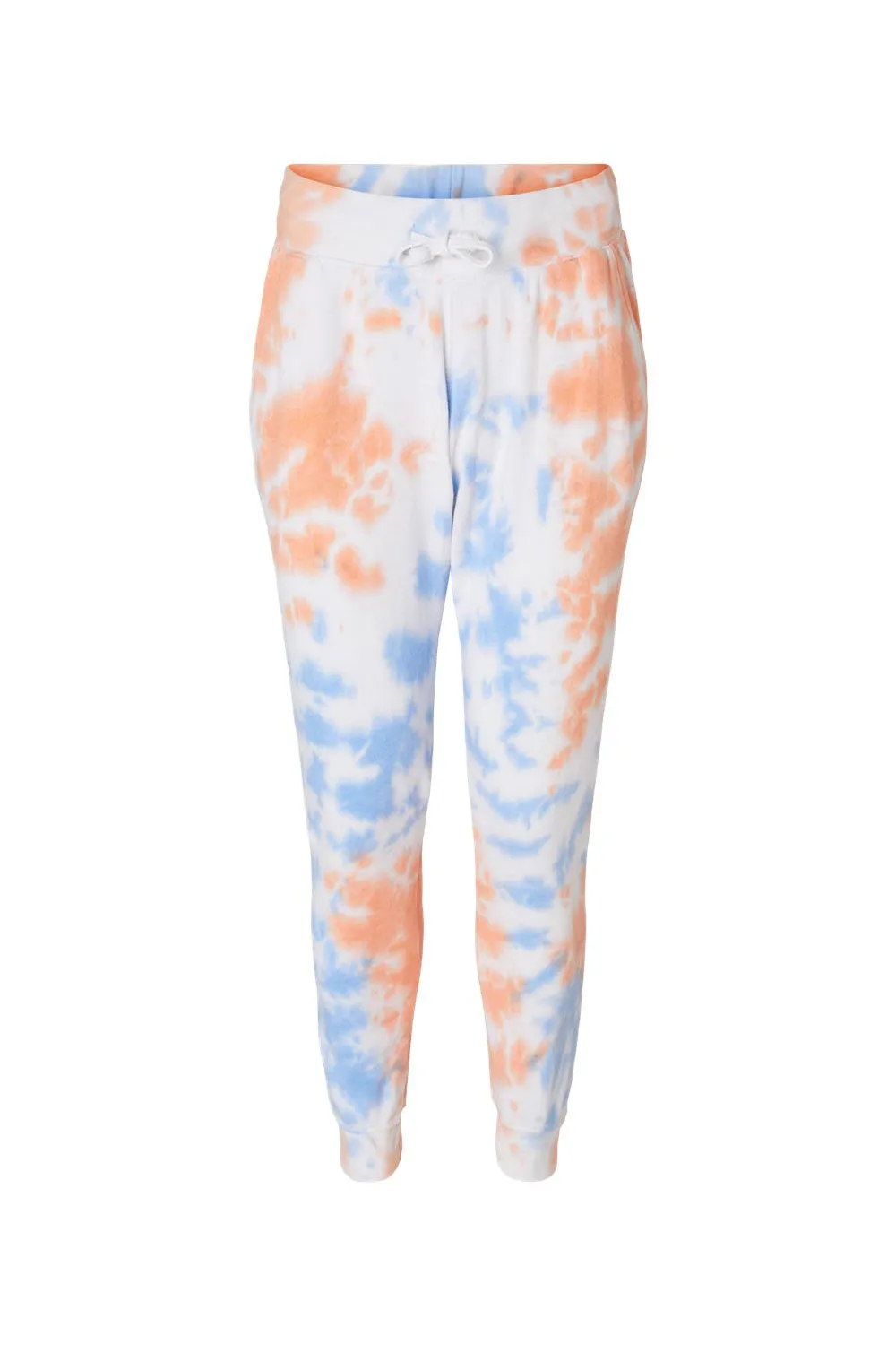 J America Mens Tie-Dye Fleece Jogger Sweatpants w/ Pockets - Sunset