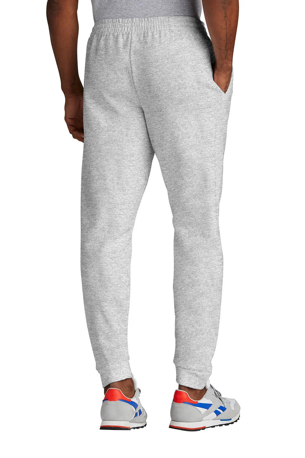Jerzees Mens NuBlend Fleece Jogger Sweatpants w/ Pockets - Ash Grey/Charcoal Grey