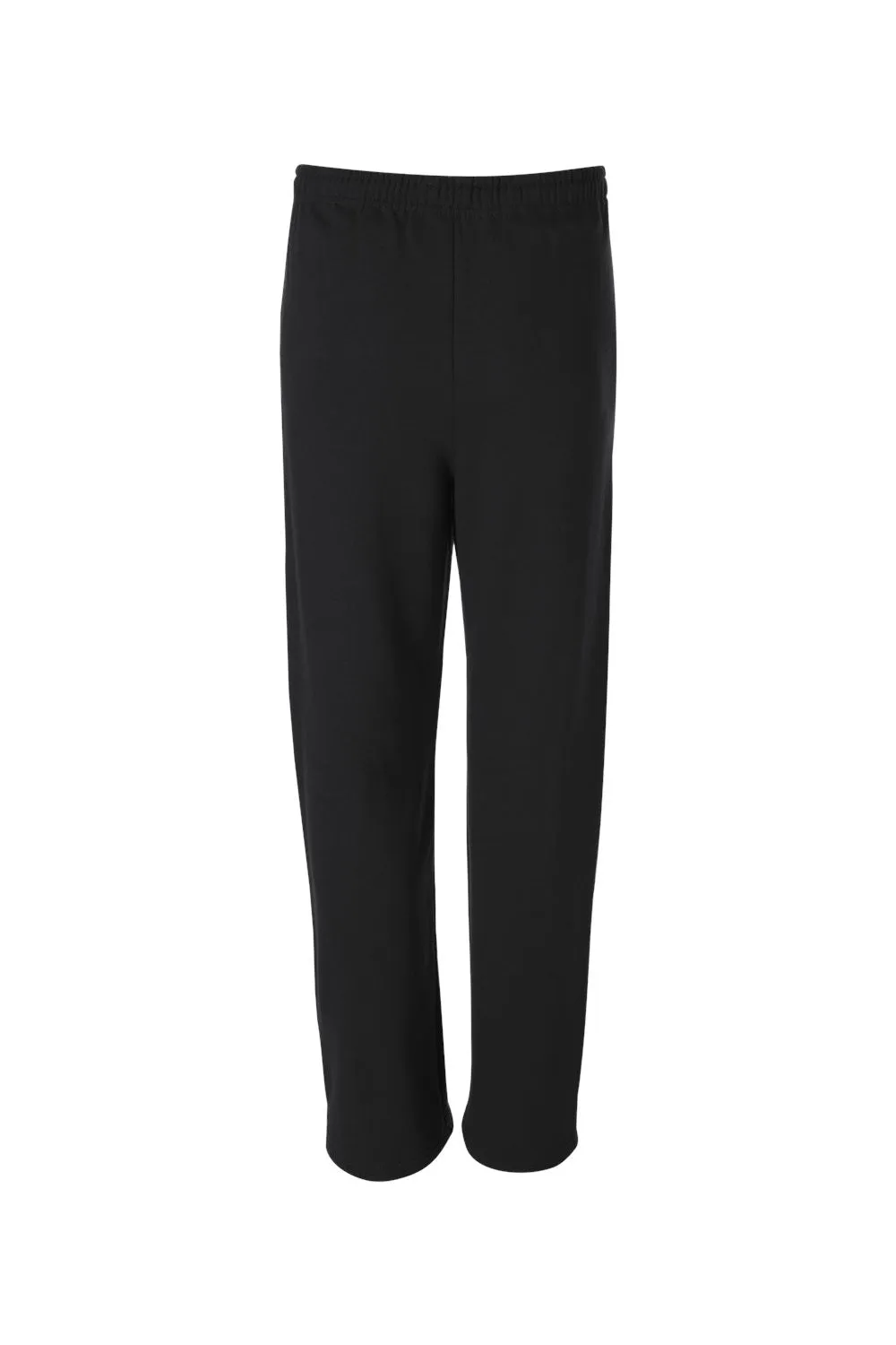 Jerzees Mens NuBlend Pill Resistant Fleece Open Bottom Sweatpants w/ Pockets - Black