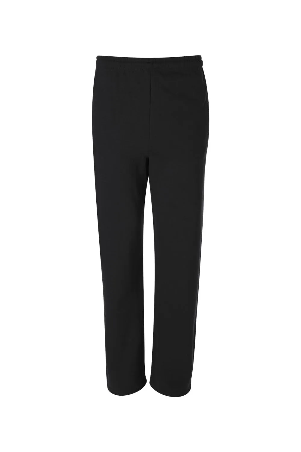 Jerzees Mens NuBlend Pill Resistant Fleece Open Bottom Sweatpants w/ Pockets - Black
