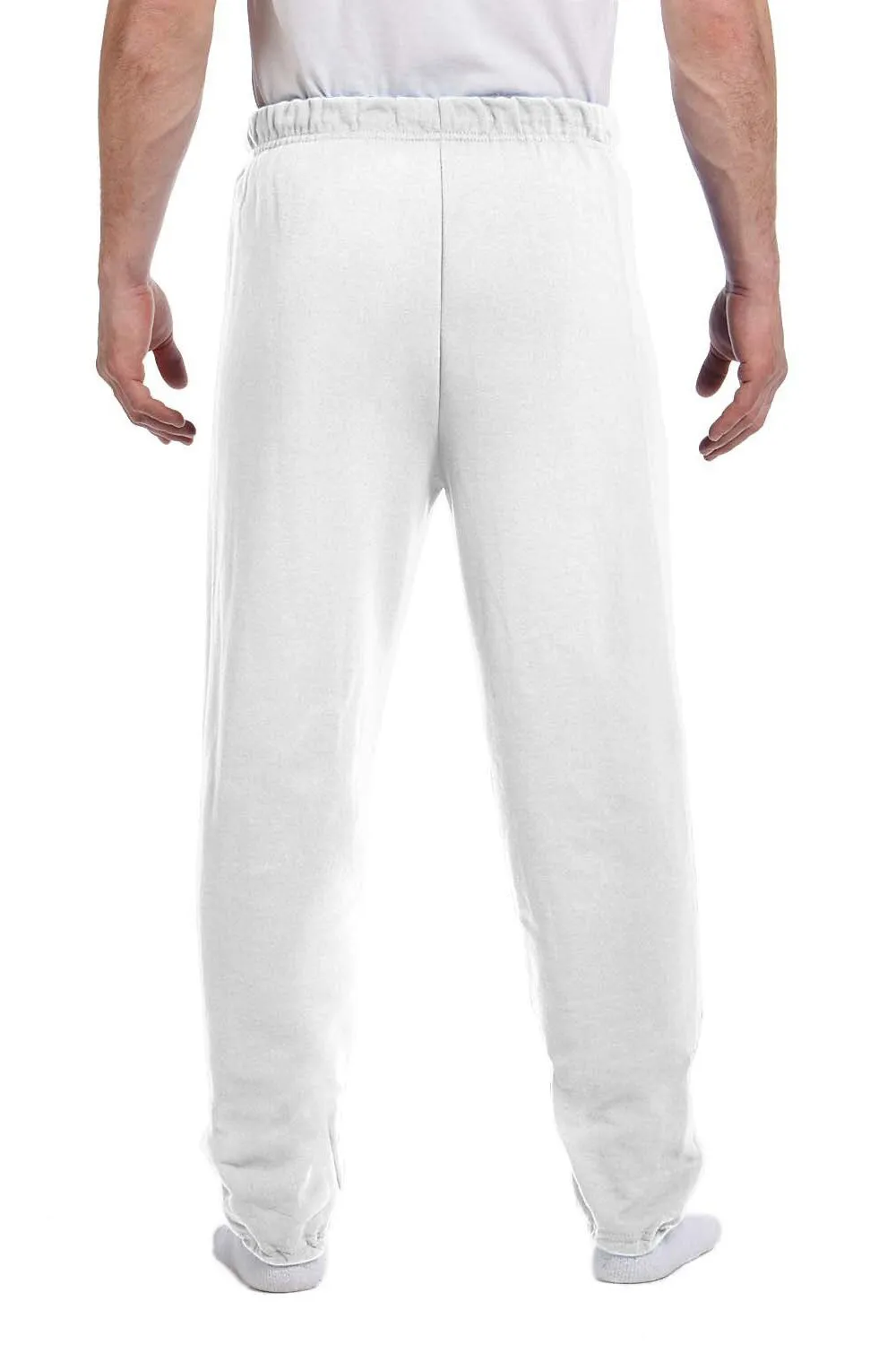 Jerzees Mens NuBlend Pill Resistant Fleece Sweatpants - White