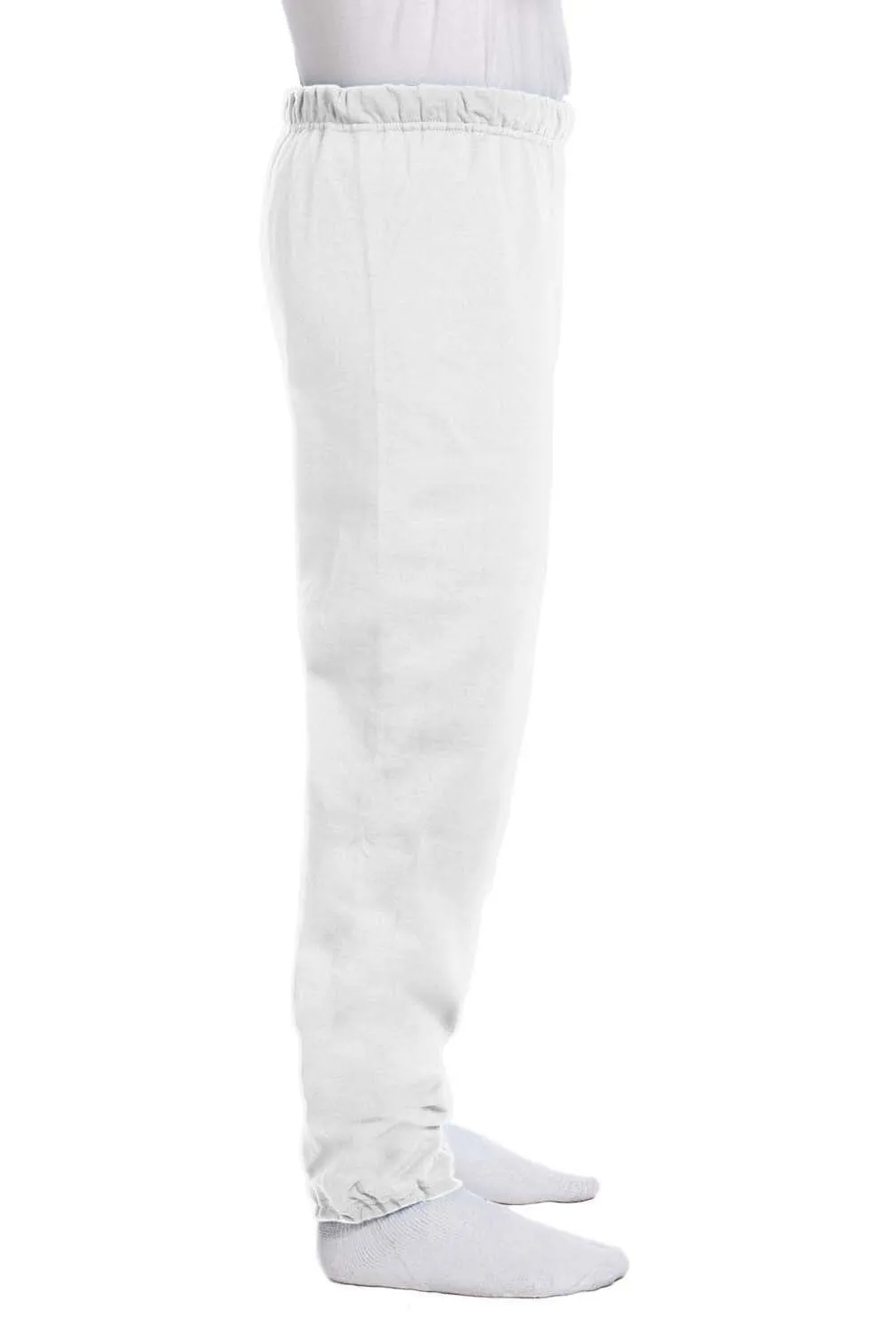 Jerzees Mens NuBlend Pill Resistant Fleece Sweatpants - White