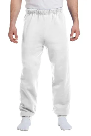 Jerzees Mens NuBlend Pill Resistant Fleece Sweatpants - White