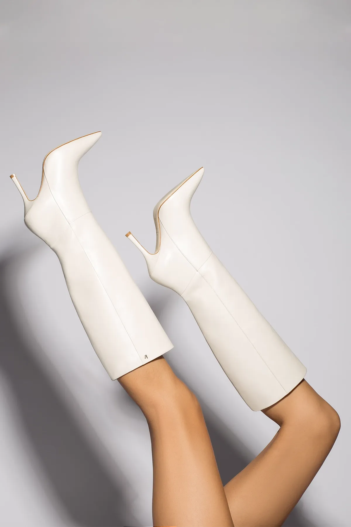 Kate Boot In Ivory Leather