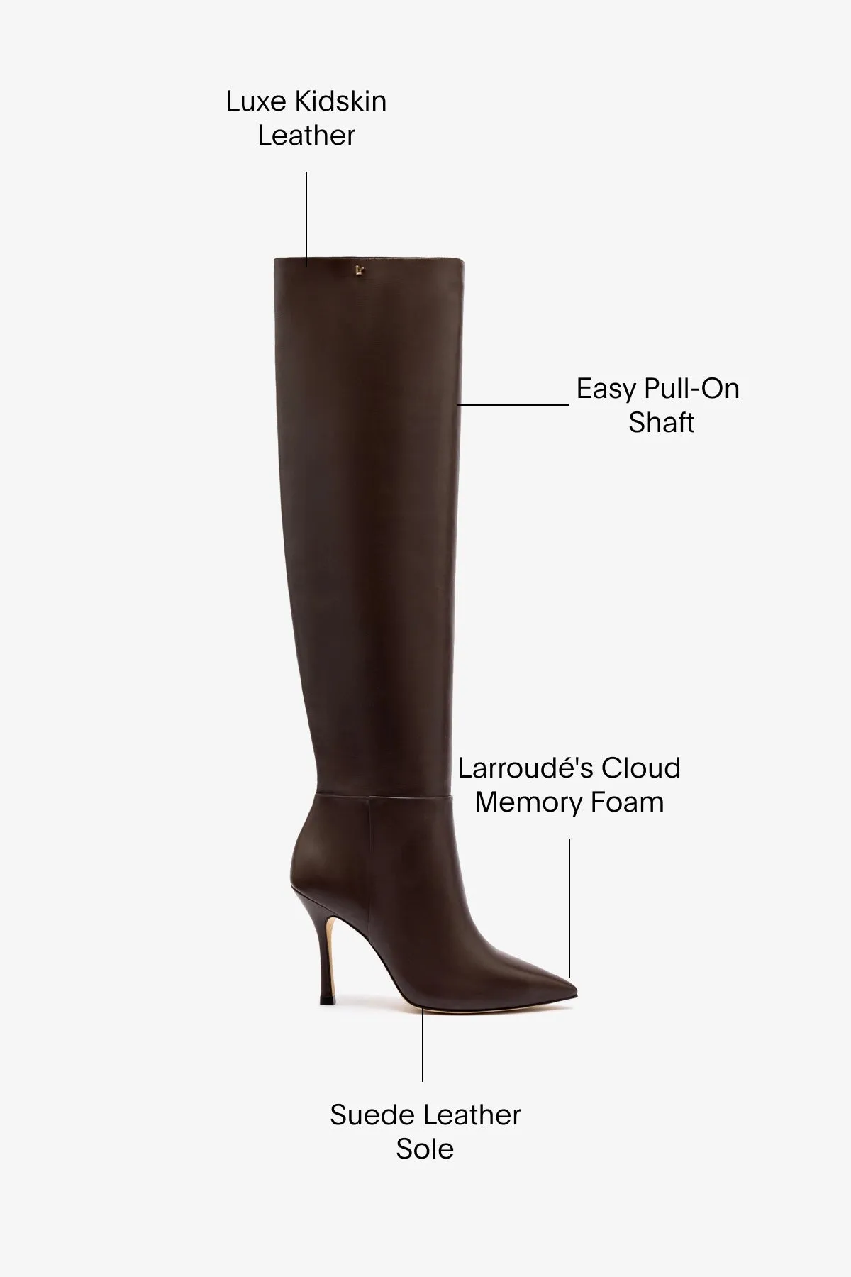 Kate Hi Boot In Brown Leather