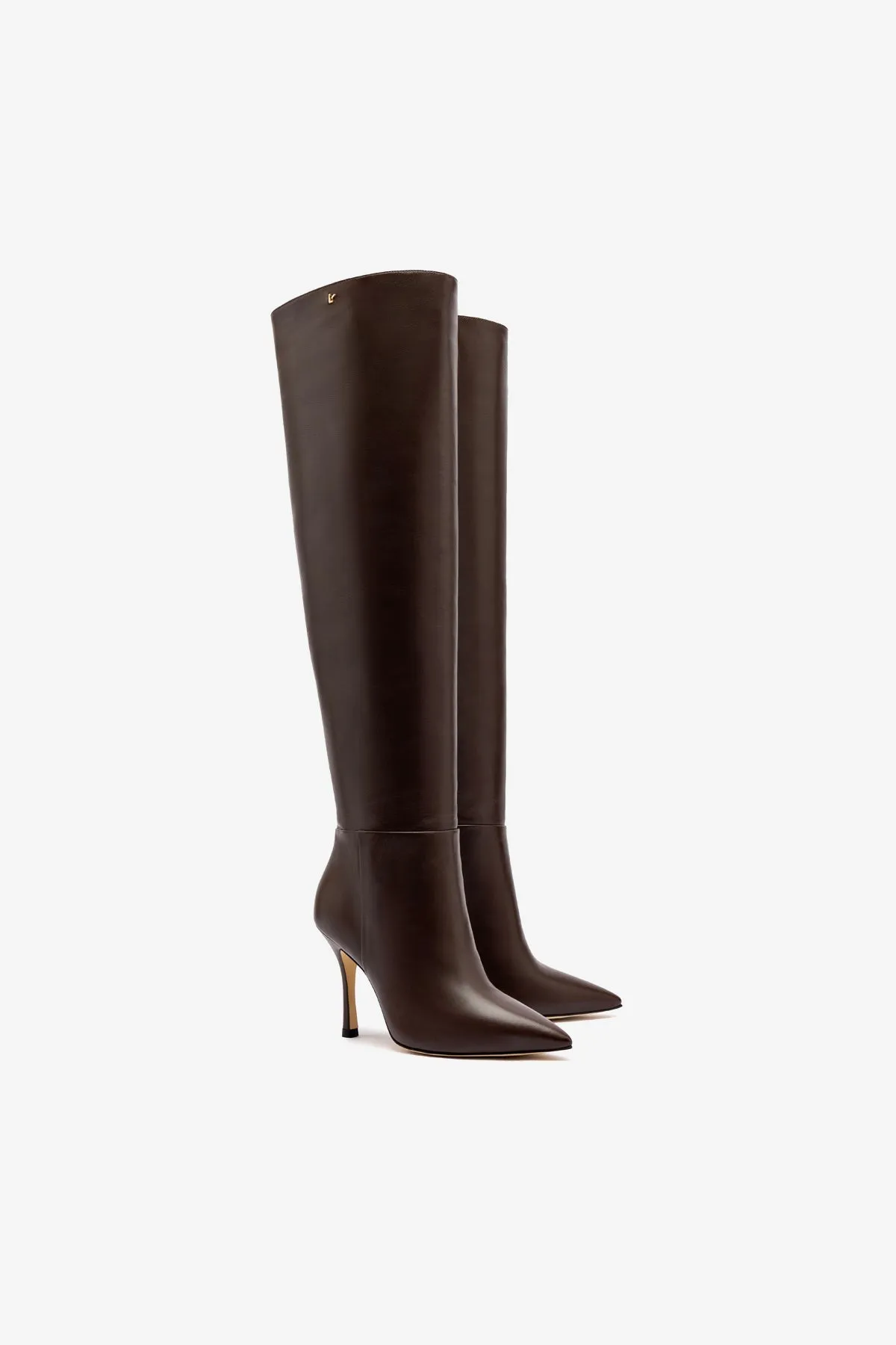 Kate Hi Boot In Brown Leather