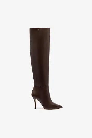 Kate Hi Boot In Brown Leather