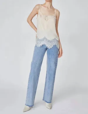 Lace Trimmed Cami In Ivory