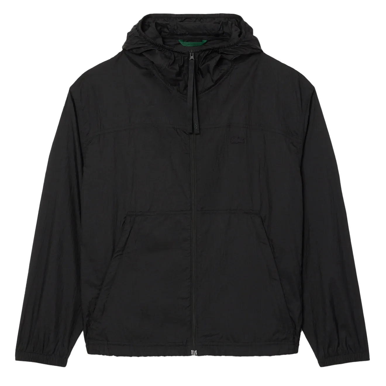 Lacoste Water-Repellent Packable Nylon Jacket Black