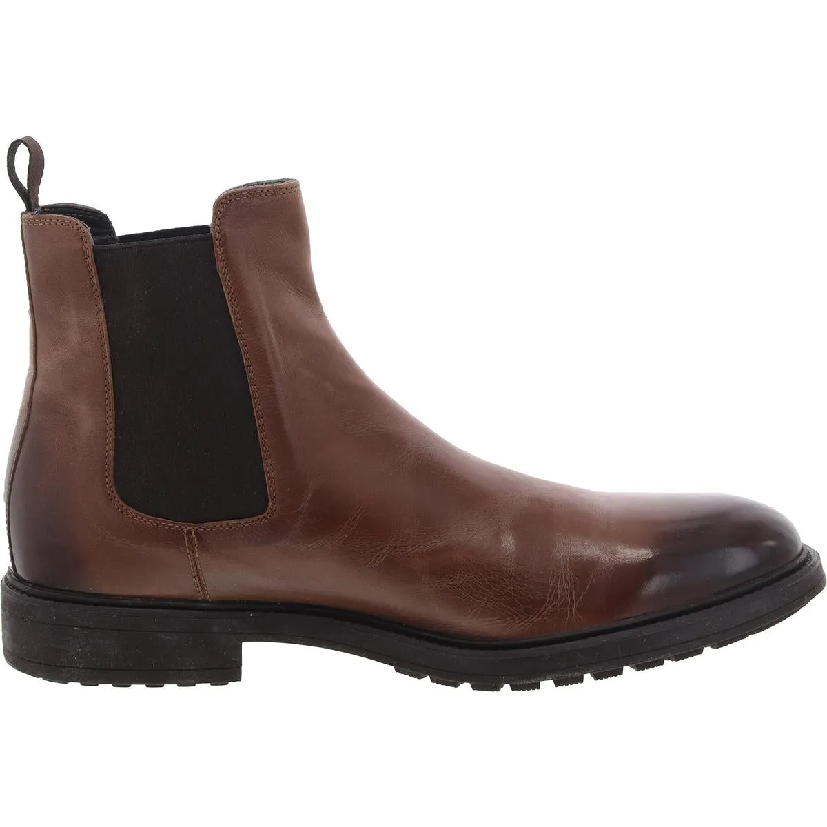 LARGO Mens Laceless Leather Chukka Boots