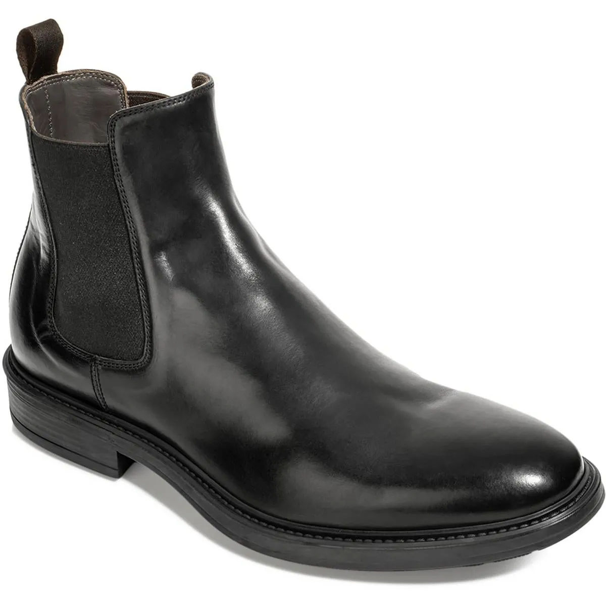LARGO Mens Laceless Leather Chukka Boots