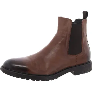 LARGO Mens Laceless Leather Chukka Boots