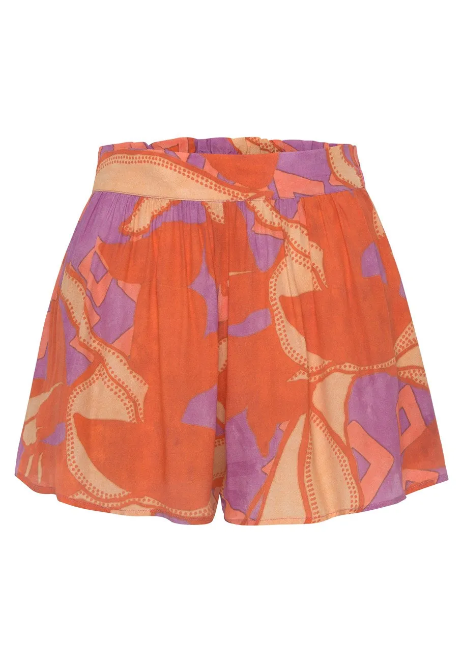 LASCANA Women's Flowy Patterned Shorts