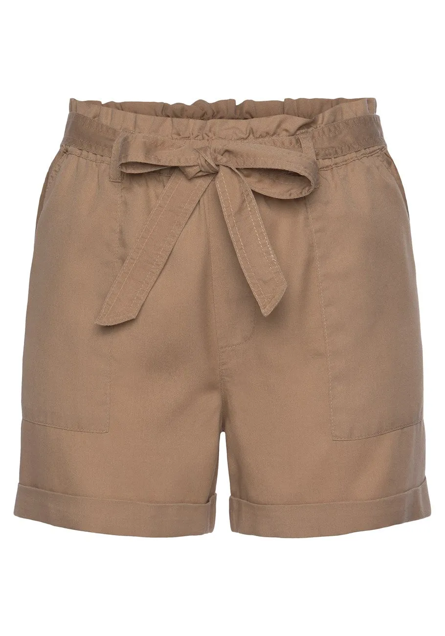 LASCANA Women's Paperbag Waist Shorts