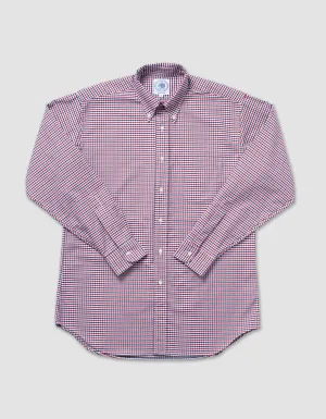 LONG SLEEVE TATTERSALL SHIRT - RED/NAVY