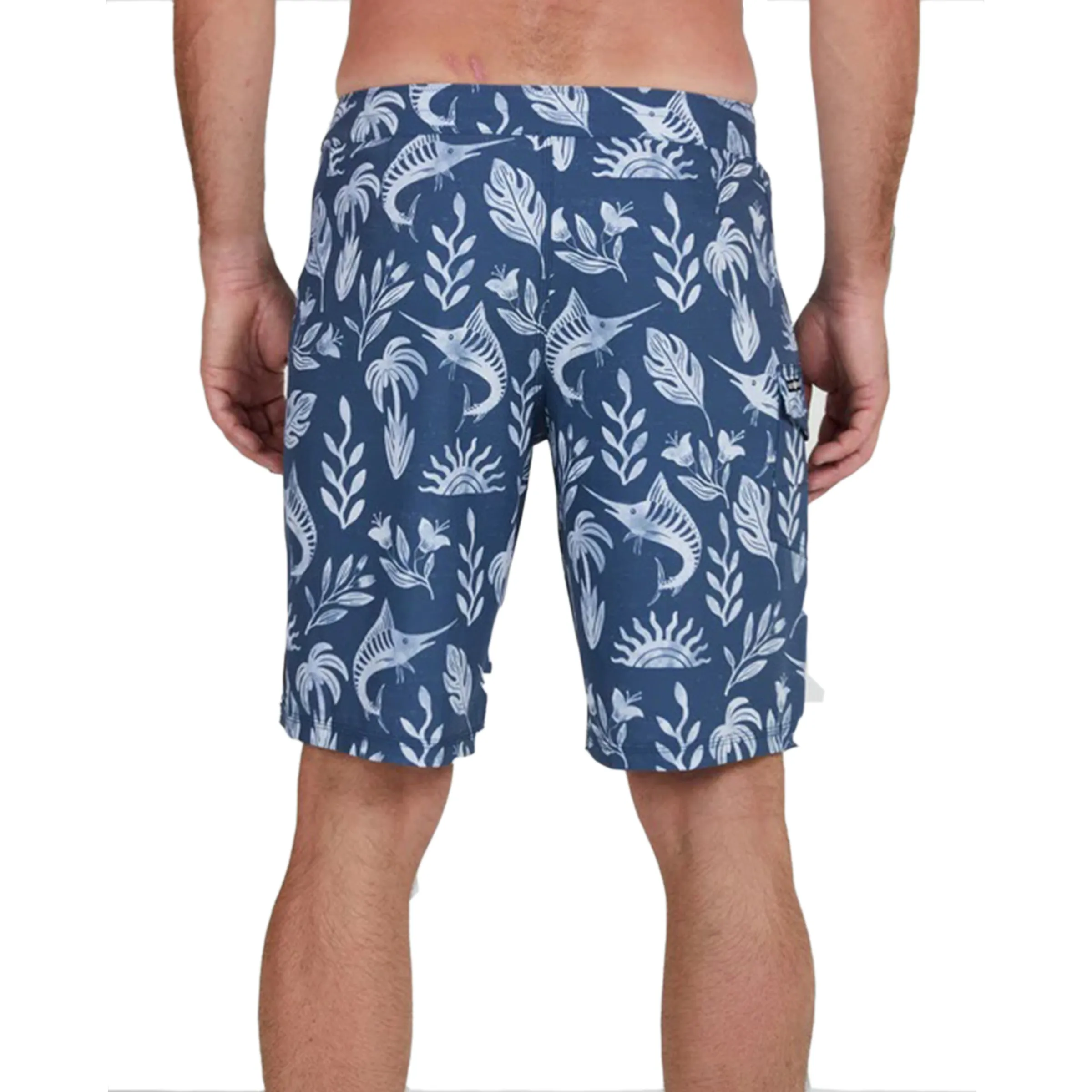 Lowtide Boardshort - Denim/White