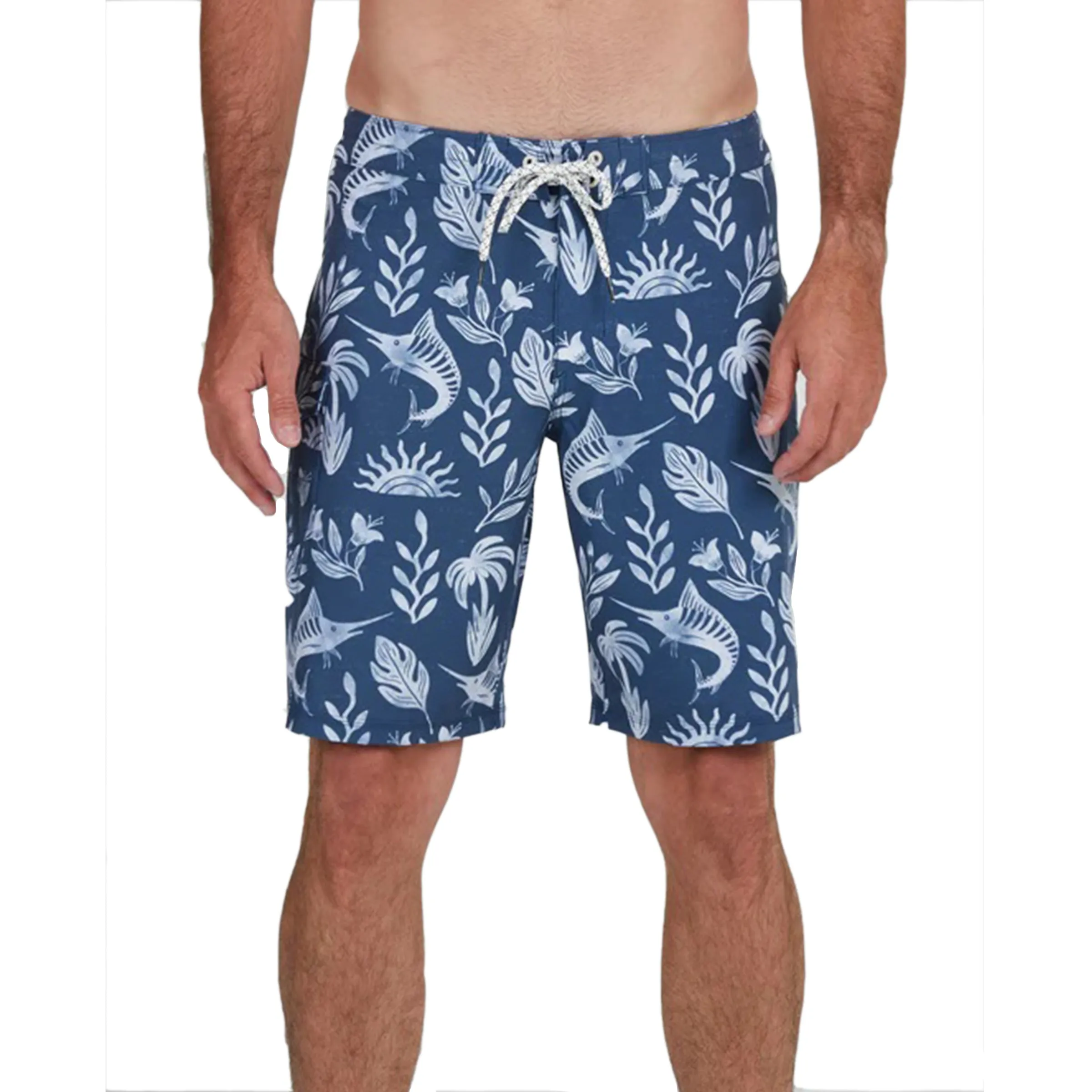 Lowtide Boardshort - Denim/White