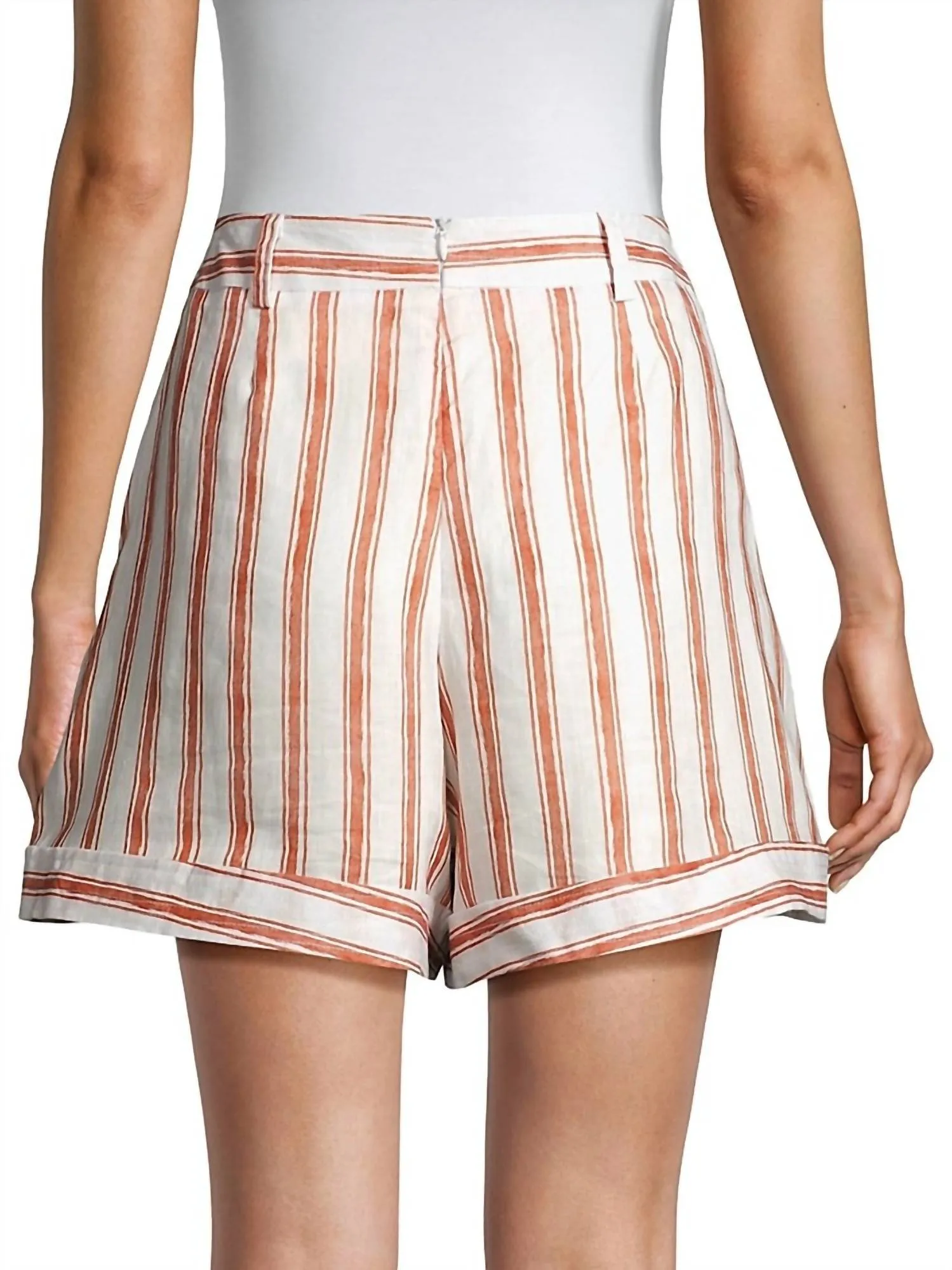 Ludo Linen Flax Shorts In Jeane Stripe