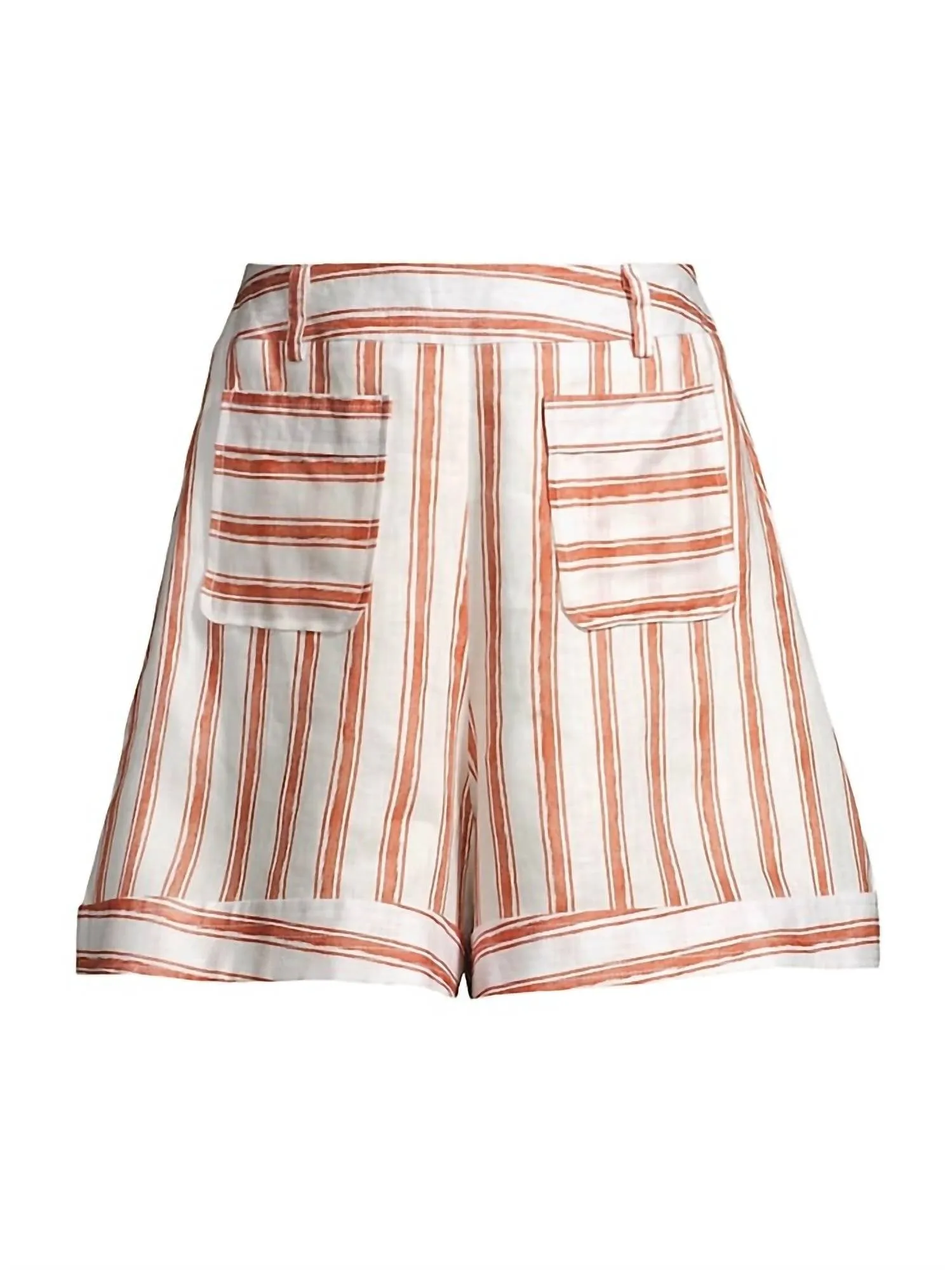 Ludo Linen Flax Shorts In Jeane Stripe