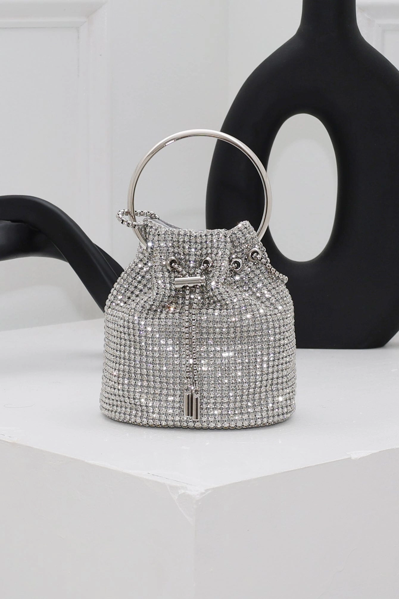 Luxury Glittering Rhinestone Drawstring Pouch