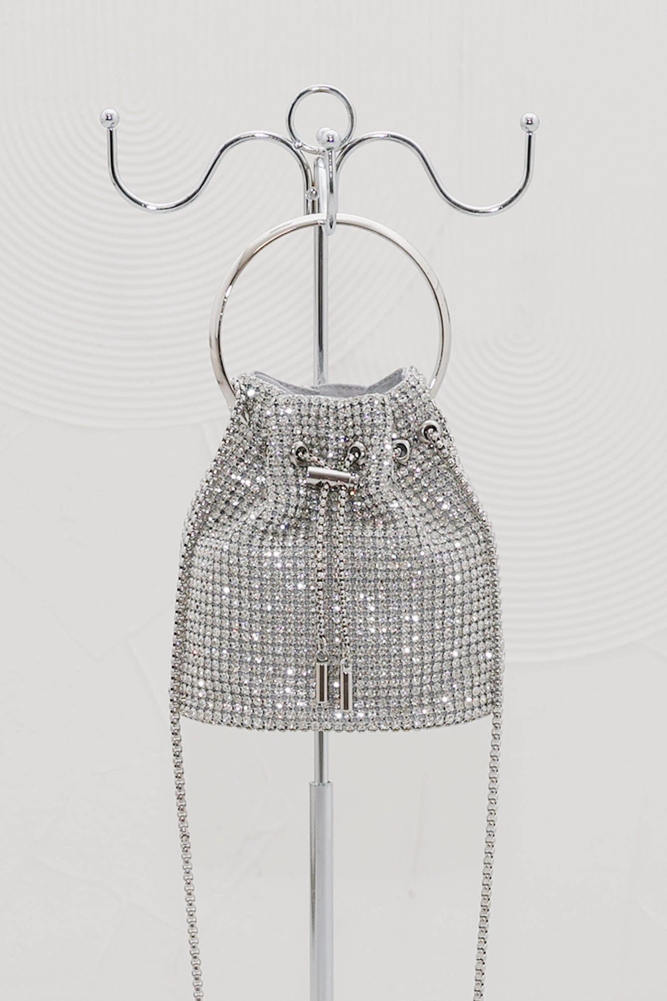Luxury Glittering Rhinestone Drawstring Pouch