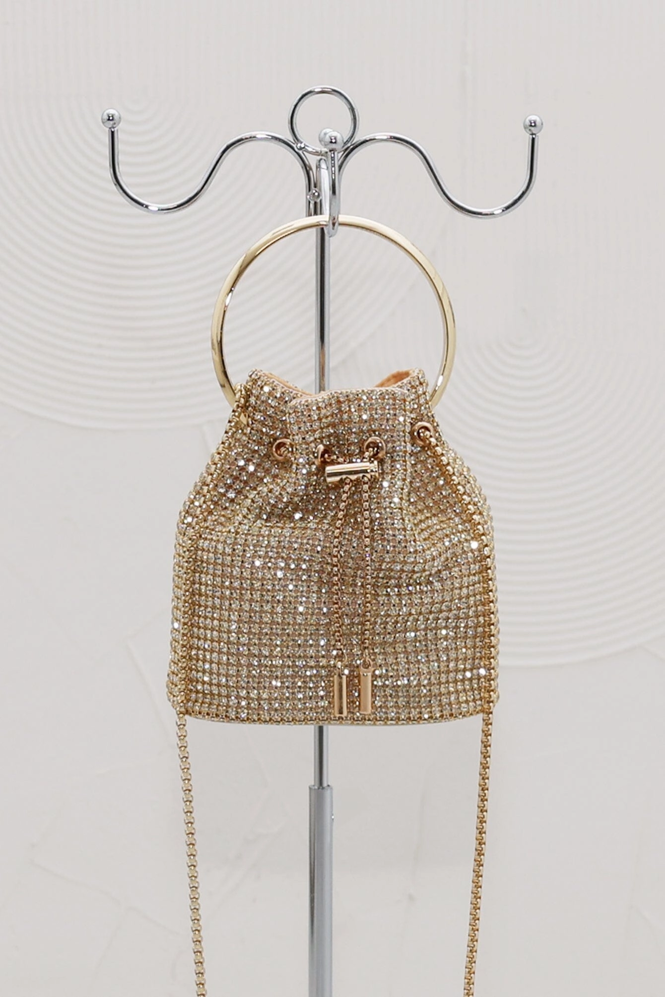 Luxury Glittering Rhinestone Drawstring Pouch