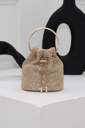 Luxury Glittering Rhinestone Drawstring Pouch