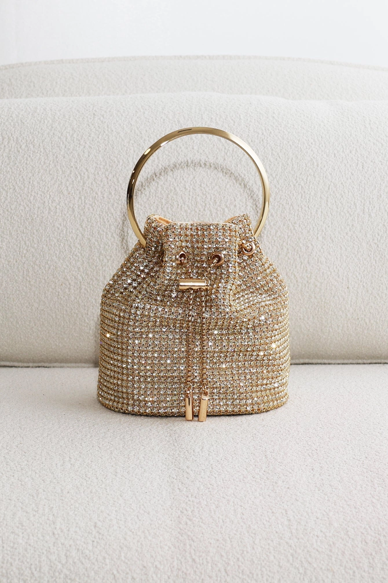 Luxury Glittering Rhinestone Drawstring Pouch