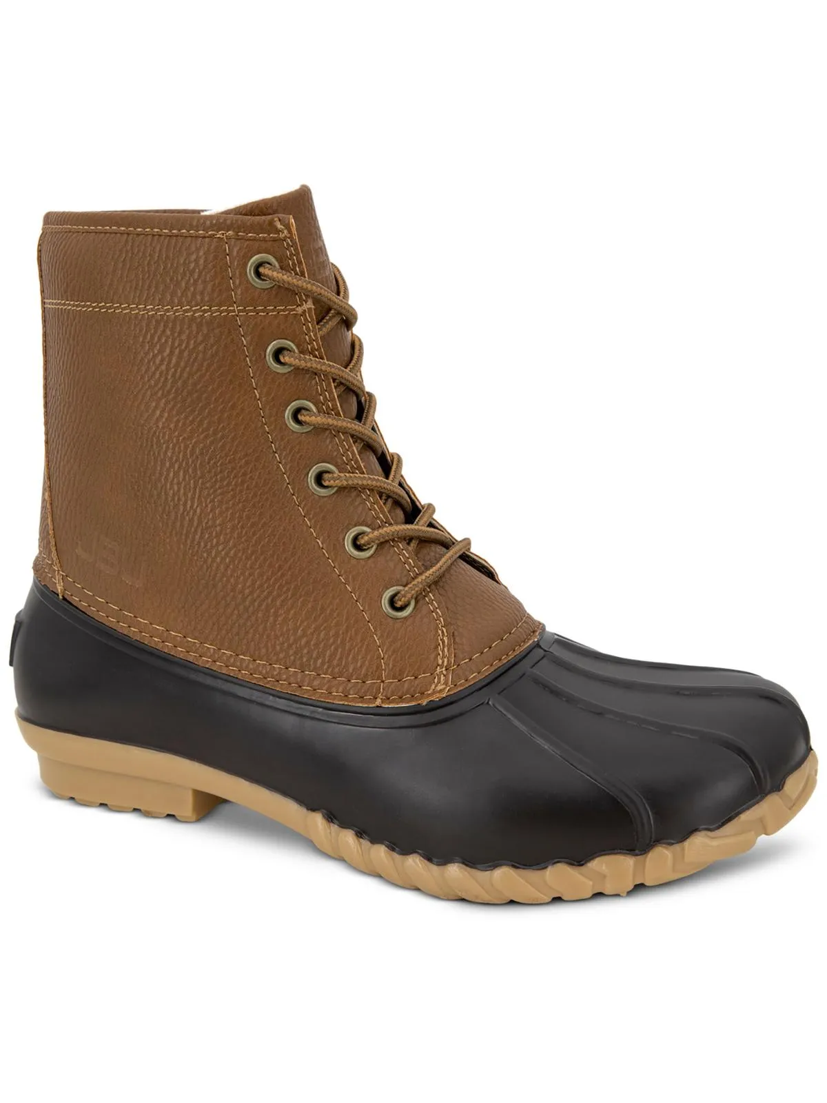 Maine Mens Faux Leather Outdoor Rain Boots