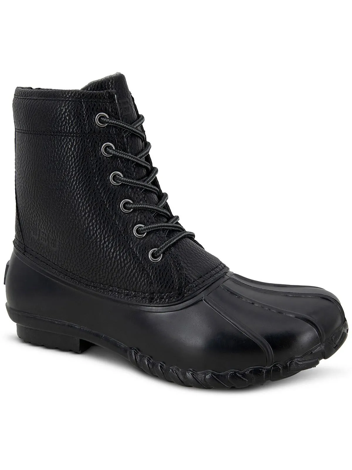 Maine Mens Faux Leather Outdoor Rain Boots