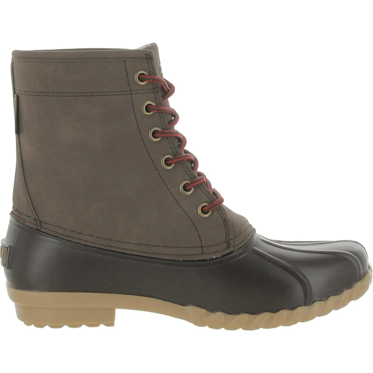 Maine Mens Faux Leather Outdoor Rain Boots