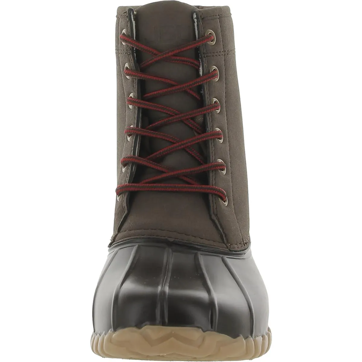 Maine Mens Faux Leather Outdoor Rain Boots