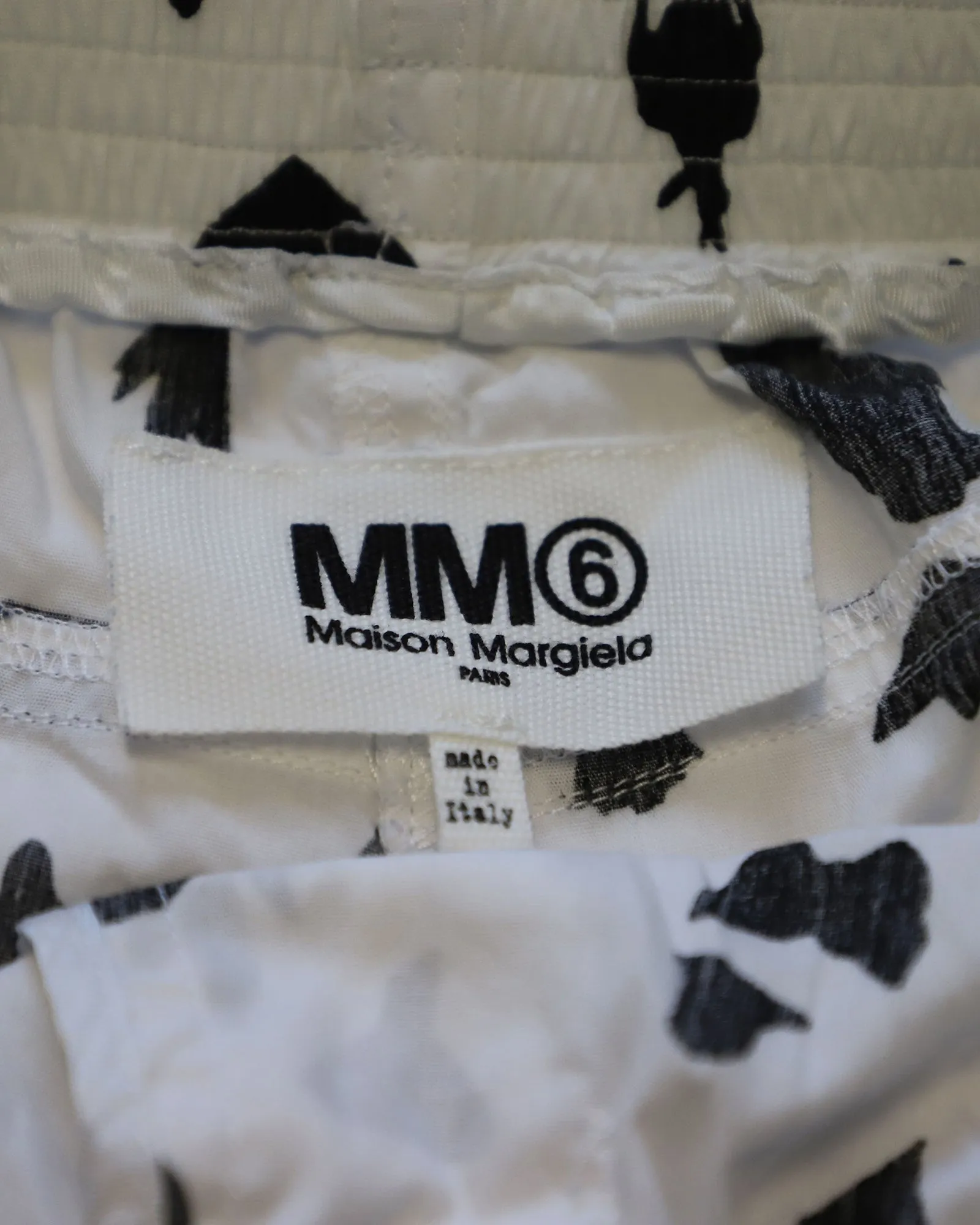 Maison Margiela Printed Shorts in Black and White