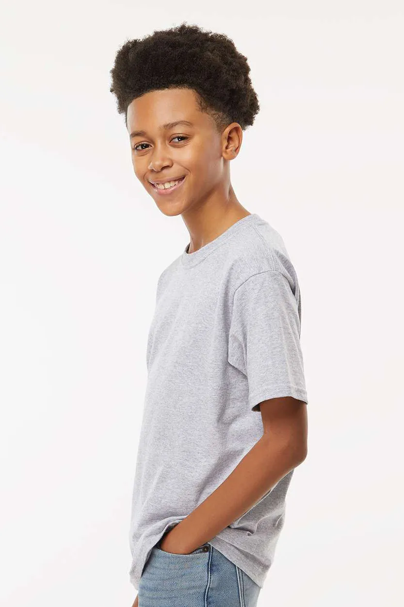 M&O Youth Gold Soft Touch Short Sleeve Crewneck T-Shirt - Athletic Grey
