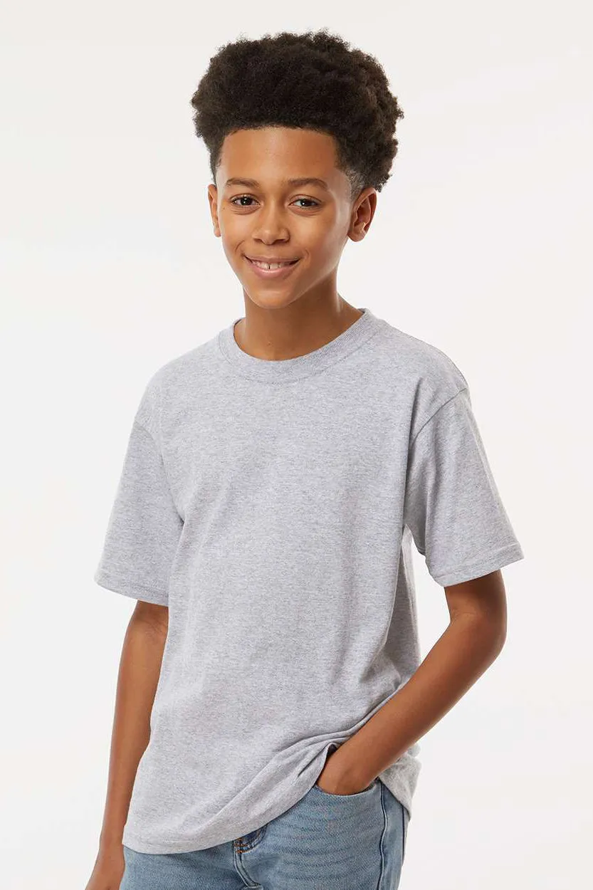 M&O Youth Gold Soft Touch Short Sleeve Crewneck T-Shirt - Athletic Grey