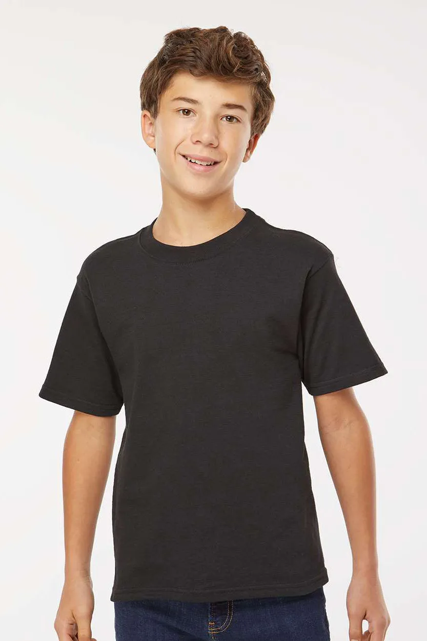 M&O Youth Gold Soft Touch Short Sleeve Crewneck T-Shirt - Black
