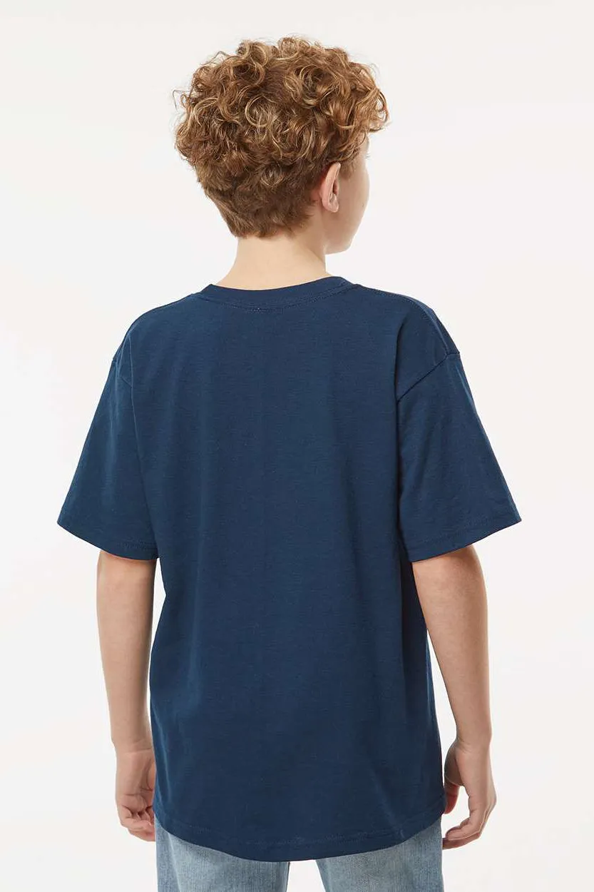 M&O Youth Gold Soft Touch Short Sleeve Crewneck T-Shirt - Deep Navy Blue