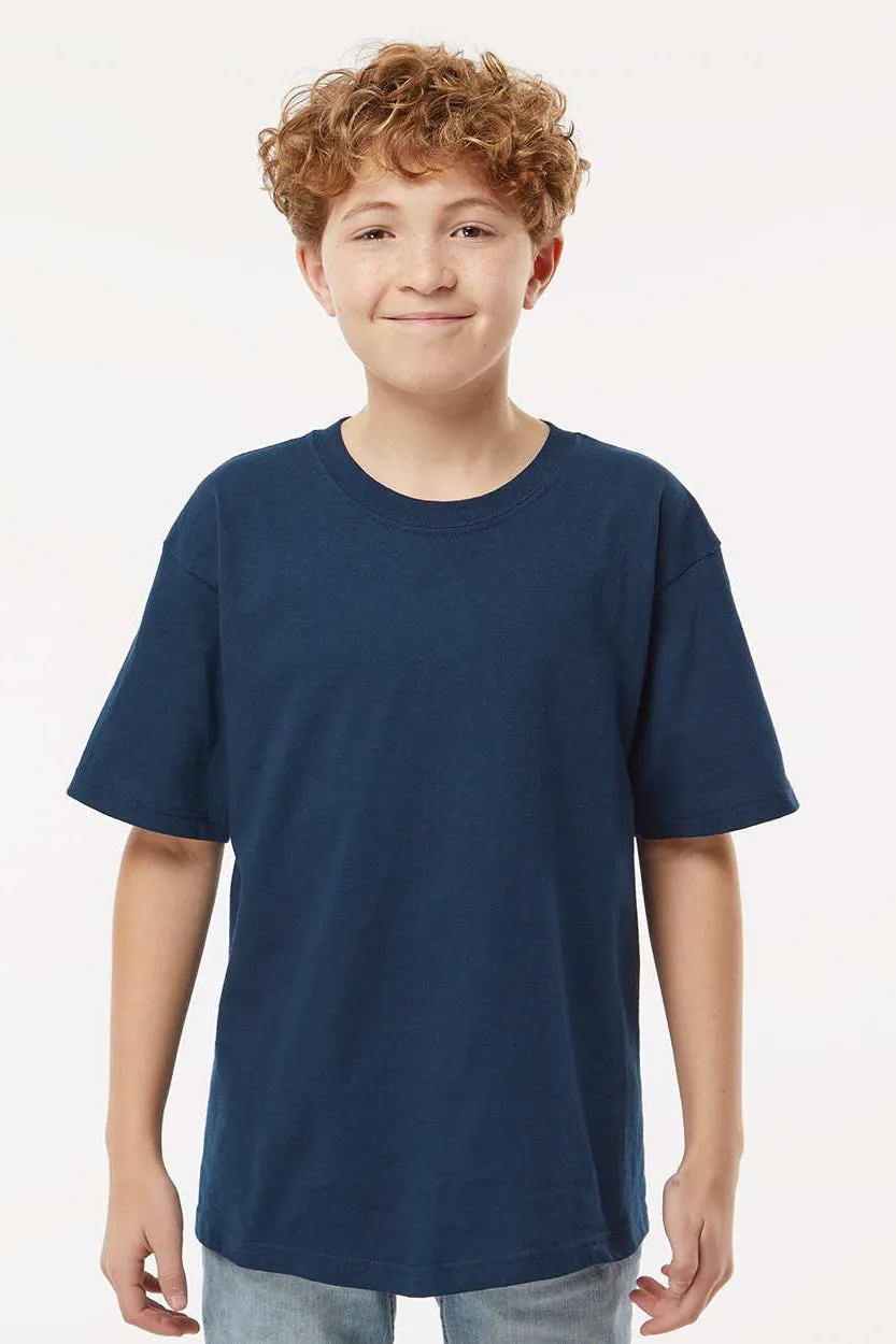 M&O Youth Gold Soft Touch Short Sleeve Crewneck T-Shirt - Deep Navy Blue