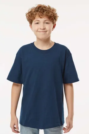 M&O Youth Gold Soft Touch Short Sleeve Crewneck T-Shirt - Deep Navy Blue