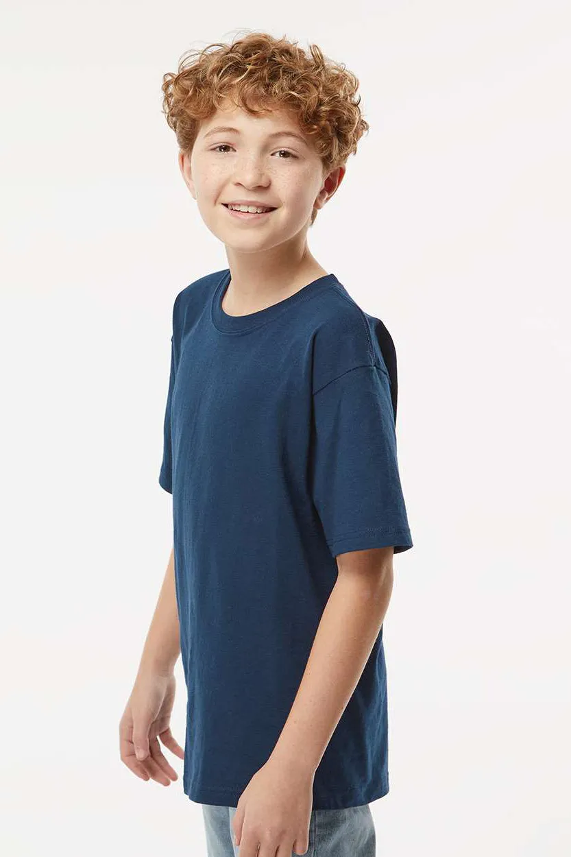 M&O Youth Gold Soft Touch Short Sleeve Crewneck T-Shirt - Deep Navy Blue