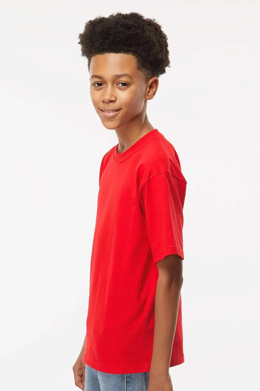 M&O Youth Gold Soft Touch Short Sleeve Crewneck T-Shirt - Deep Red