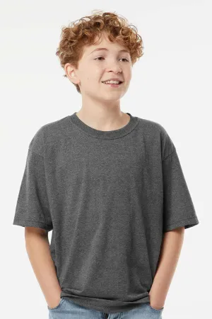 M&O Youth Gold Soft Touch Short Sleeve Crewneck T-Shirt - Heather Dark Grey