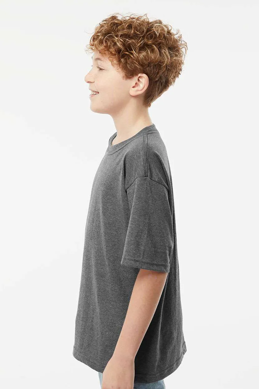 M&O Youth Gold Soft Touch Short Sleeve Crewneck T-Shirt - Heather Dark Grey