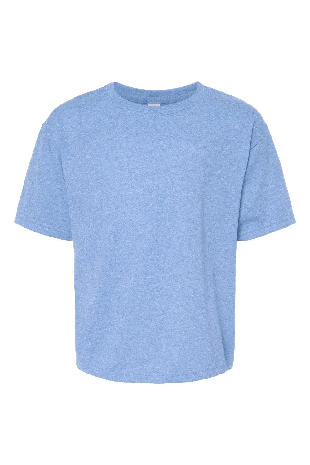 M&O Youth Gold Soft Touch Short Sleeve Crewneck T-Shirt - Heather Light Blue