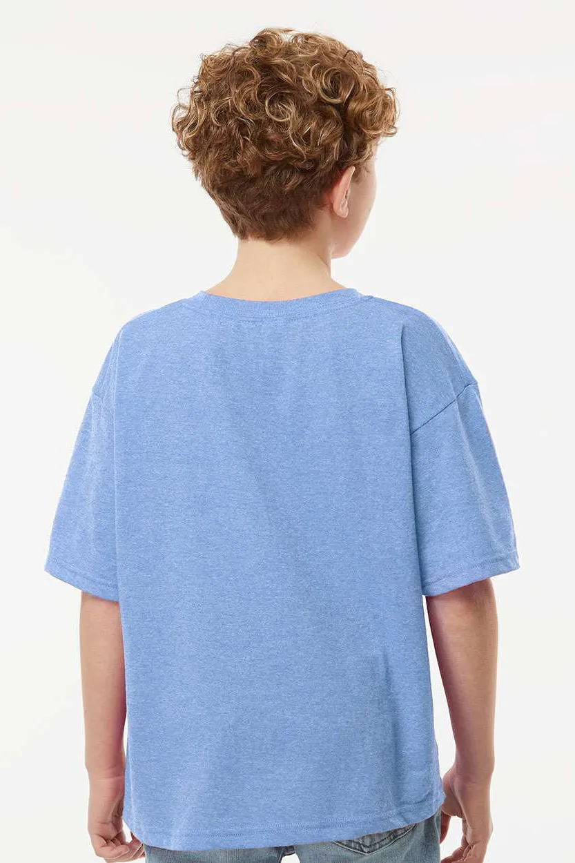 M&O Youth Gold Soft Touch Short Sleeve Crewneck T-Shirt - Heather Light Blue