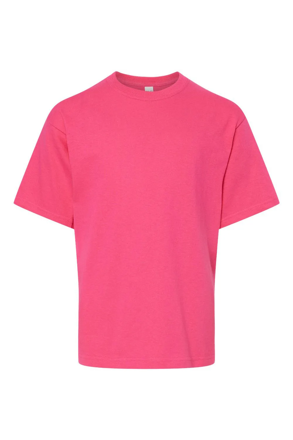 M&O Youth Gold Soft Touch Short Sleeve Crewneck T-Shirt - Heliconia Pink